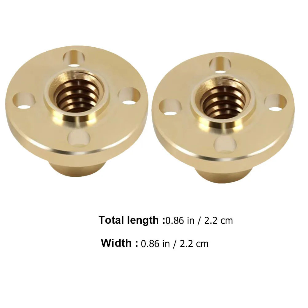 2 pezzi parti della stampante 3D dado in ottone produzione di precisione liscio silenzioso basso manutenzione per dado vite di piombo vite di piombo stampante 3D