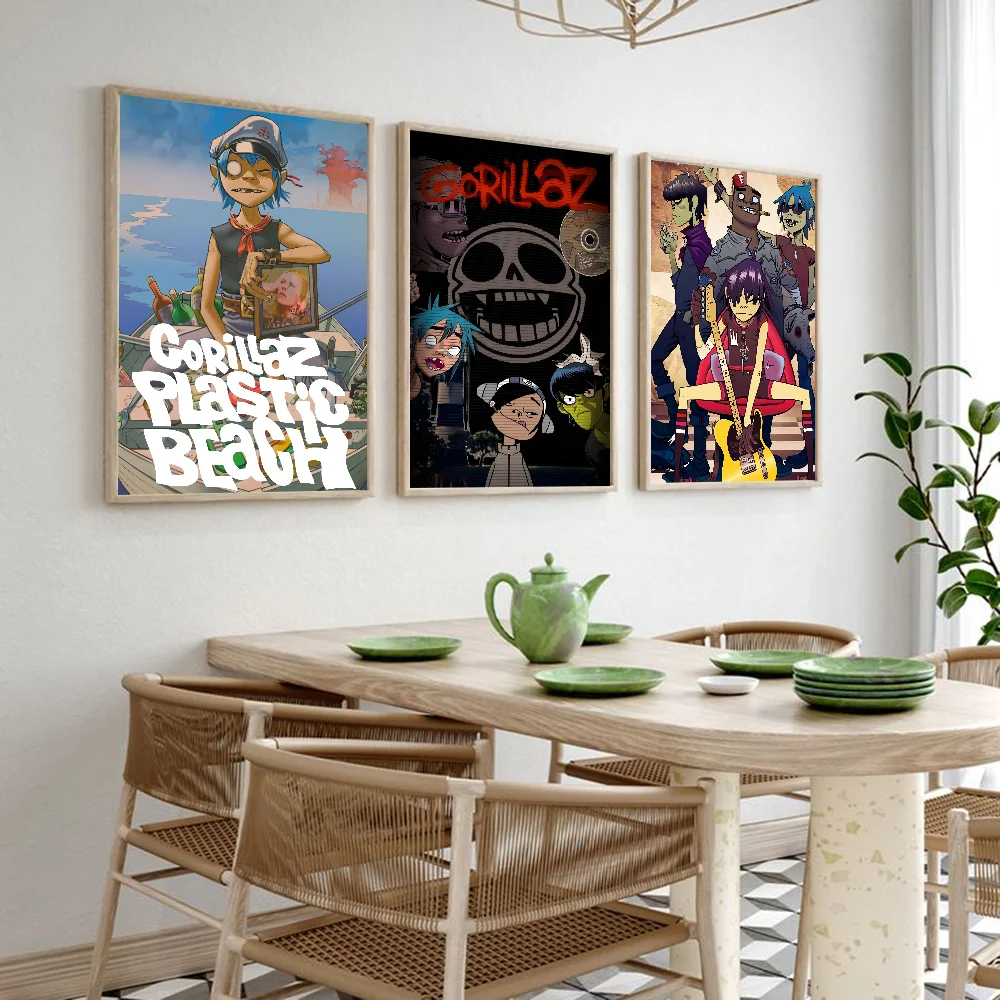 1PC Band G-Gorillaz Music Cool Poster Waterproof Wall Art Sticker