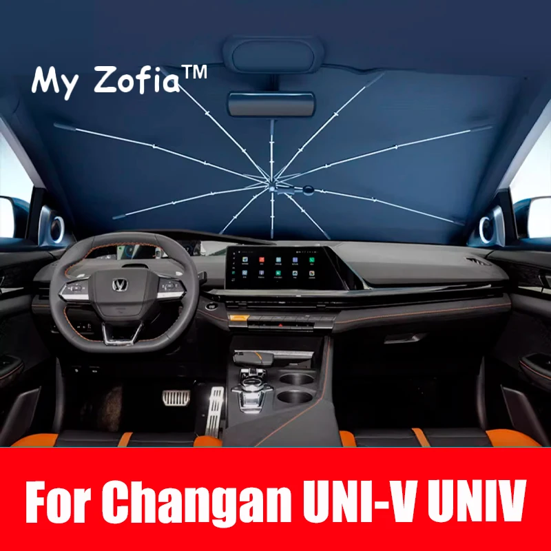 

For Changan UNI-V UNIV 2023 2024 2025 Car Windshield Sunshade Foldable Umbrella amry Front Heat Insulation Accessories