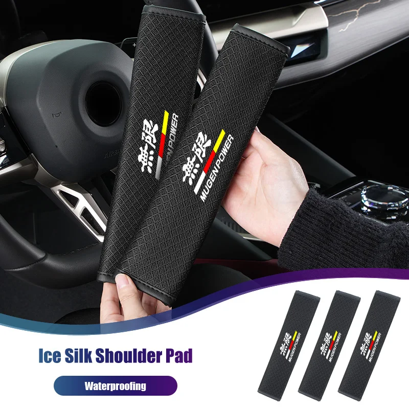 

Auto Seat Belt Shoulder Pad Car Storage Accessories For Honda Mugen Power Civic 5D Accord 8 CRV Hrv Fit Jazz TypeR Shuttle