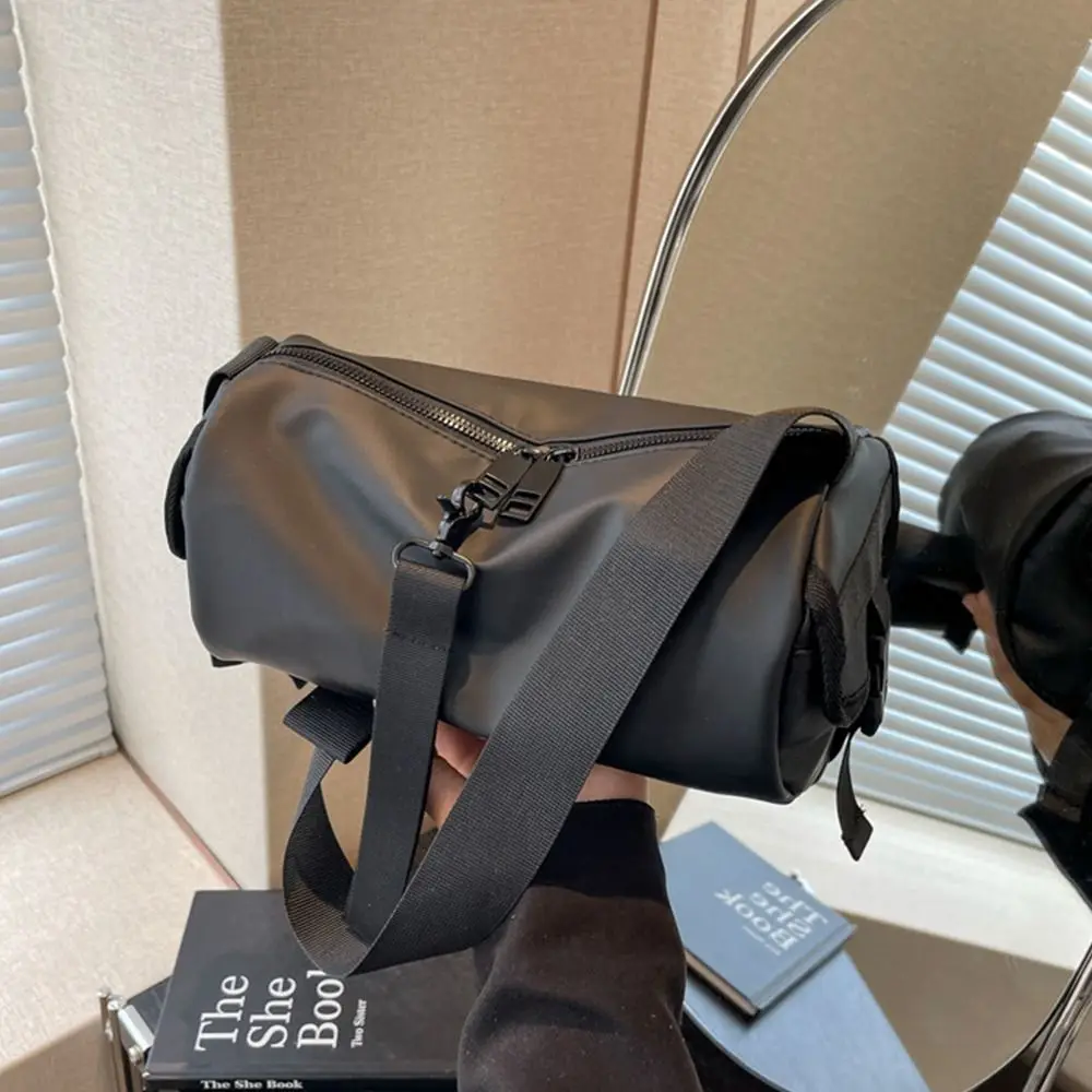 

Cylindrical Bag Nylon Crossbody Bag Oxford Cloth Solid Color Shoulder Bag Large Capacity Multifunctional Messenger Bag Hiking