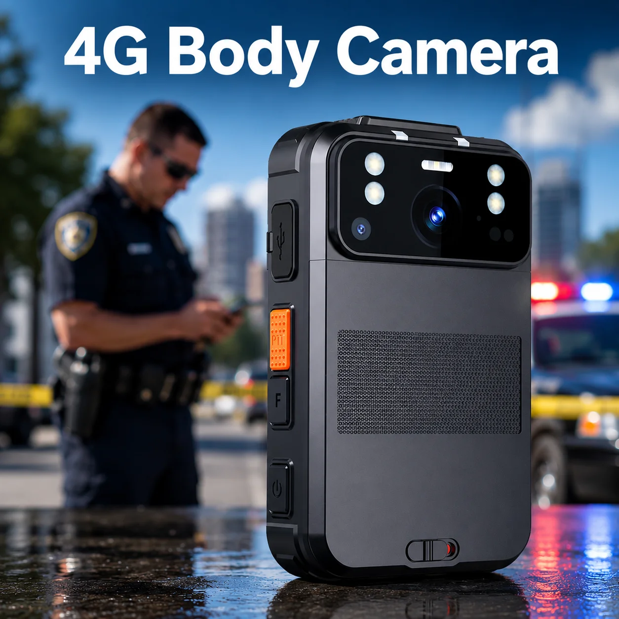 Professional 4G Body Camera 2K GPS  WiFi RTSP Live Video Night Vision with Phone App and Dispatch Platform