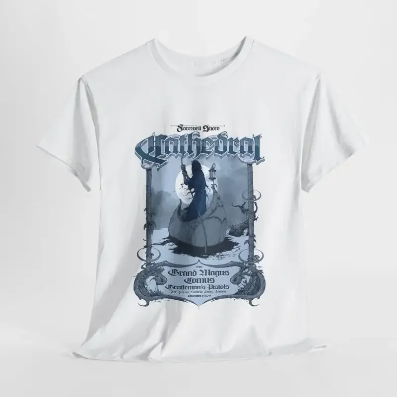 Cathedral Band Live In Concert White Cotton T Shirt Full Size S 5Xl Fh461