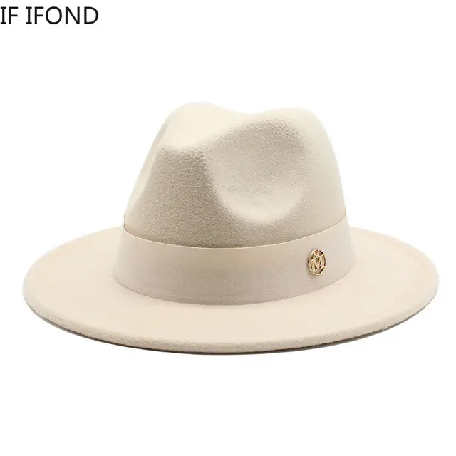 Nowy kapelusz Fedora dla kobiet zimowa elegancka moda formalna dekoracja ślubna czapka kościelna Panama Party kapelusz jazzowy chapeau femme