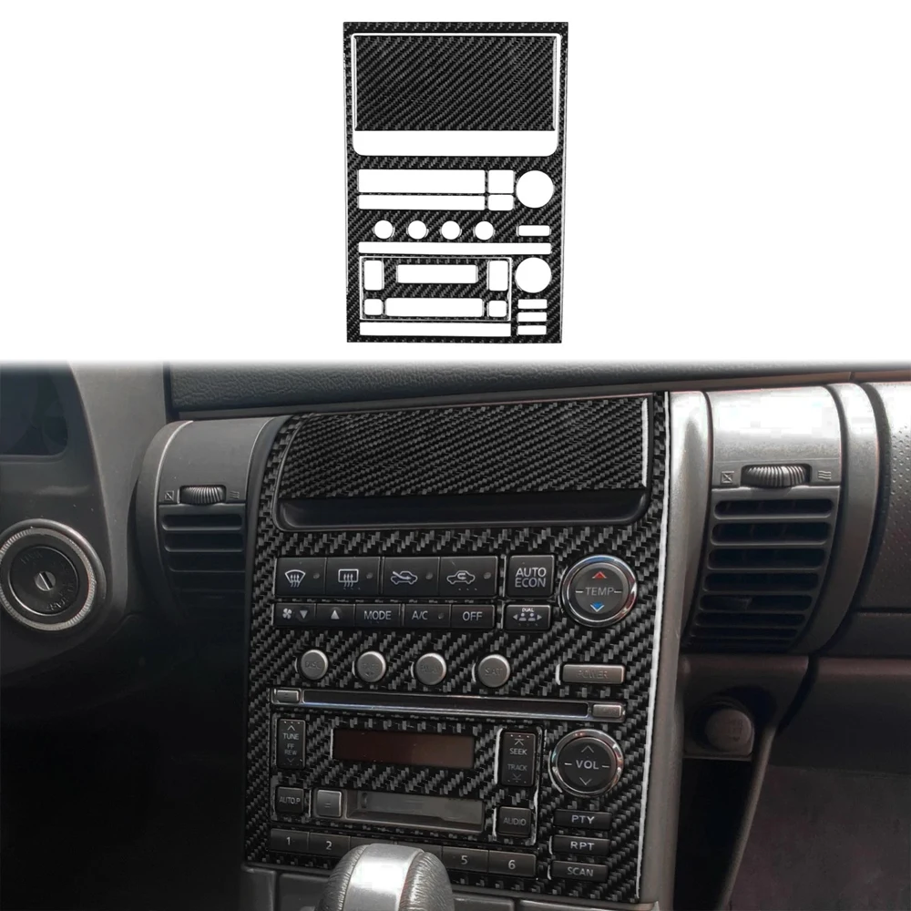 Picture 4: 11Pcs Real Carbon Fiber Full Interior Central Console Dash Gear Shift Storage Box Trim Kits For Infiniti G35 2002 2003 2004