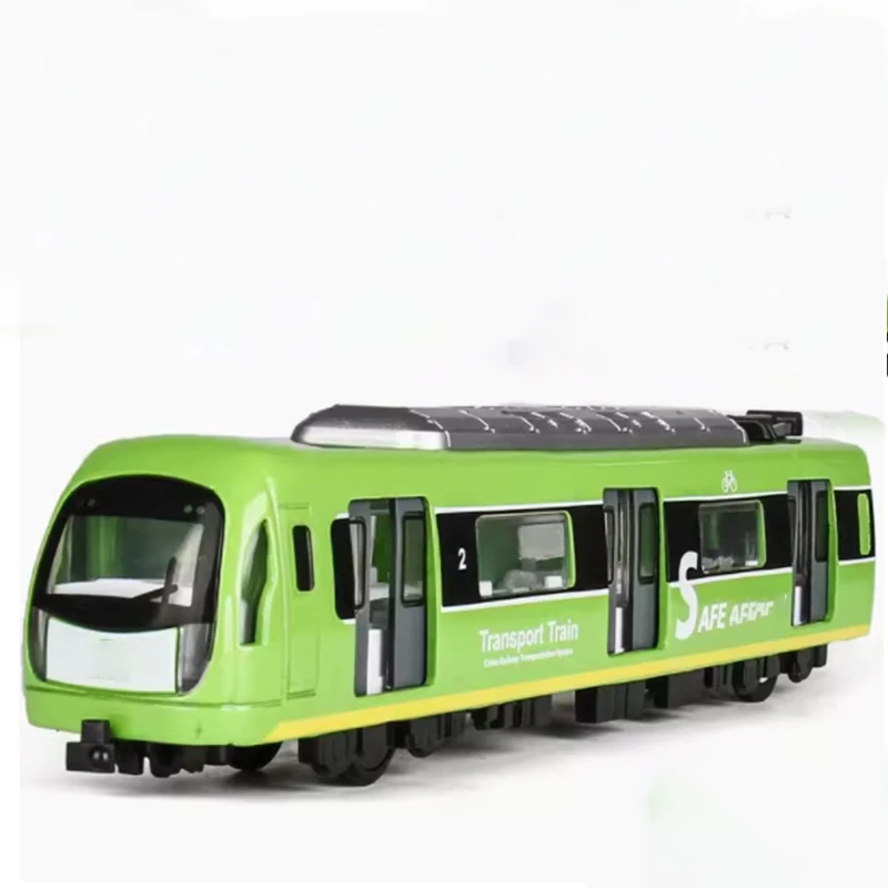 Tren Ligero de Ciudad de simulación de aleación, juguete para niños, modelo de tren pequeño, Colección clásica, regalo de recuerdo, decoración estática