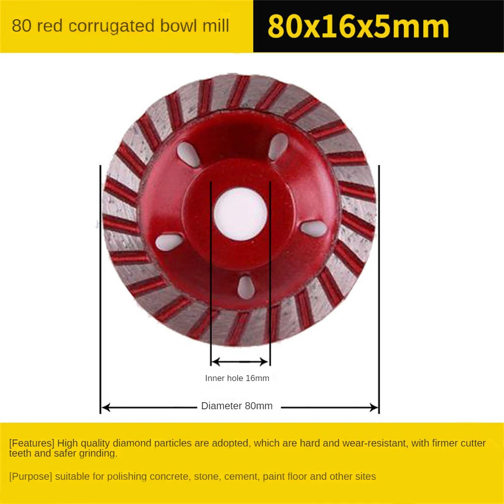 Grinding Wheel Disc Wood Carving Disc Bowl Shape Grinding Cup Concrete Granite Stone Ceramic Cutting Disc Power Tools