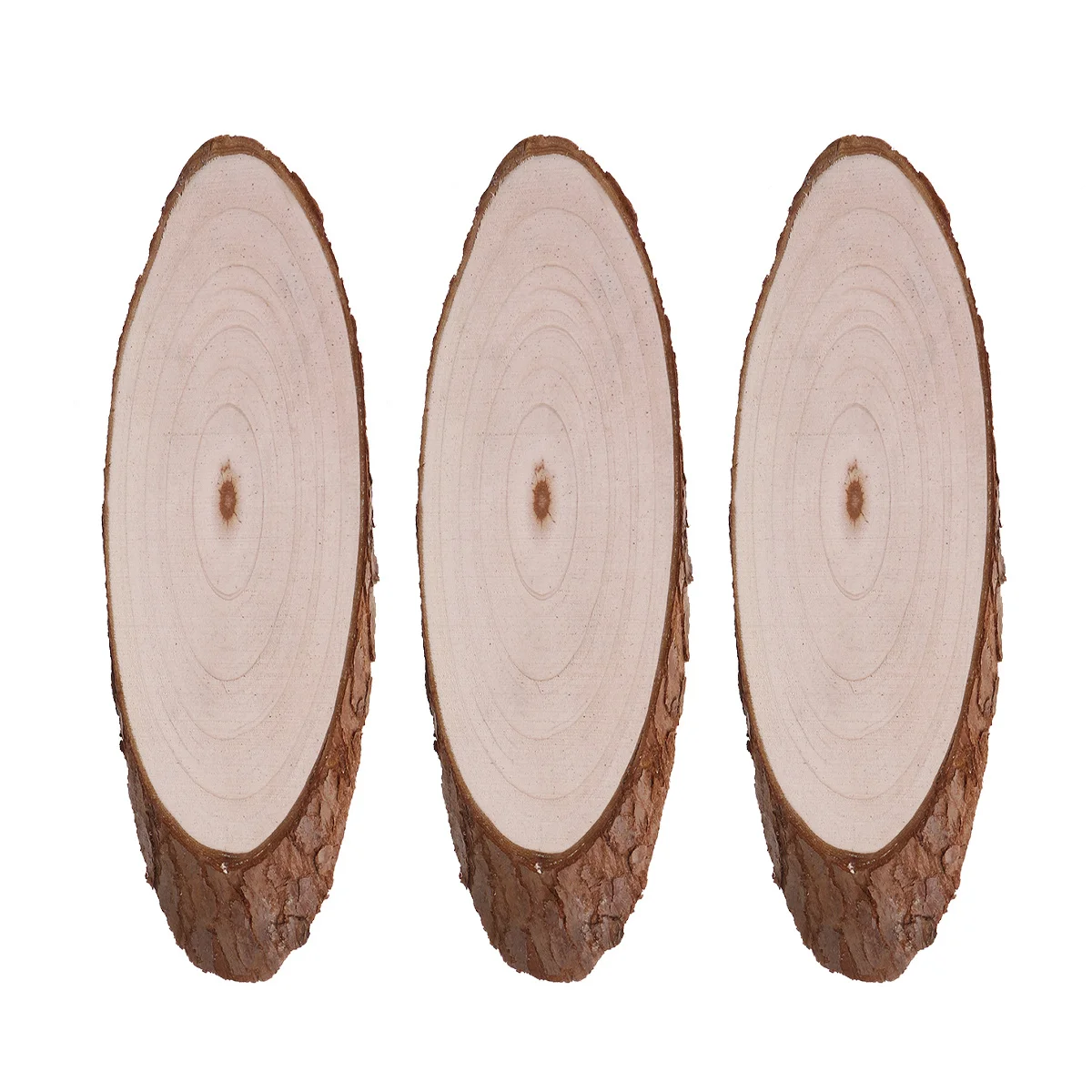 

3Pcs Natural Wood Slices Polished Round Boards DIY Craft Decoration Party Wedding Hanging Wooden Drawing Board Ornament