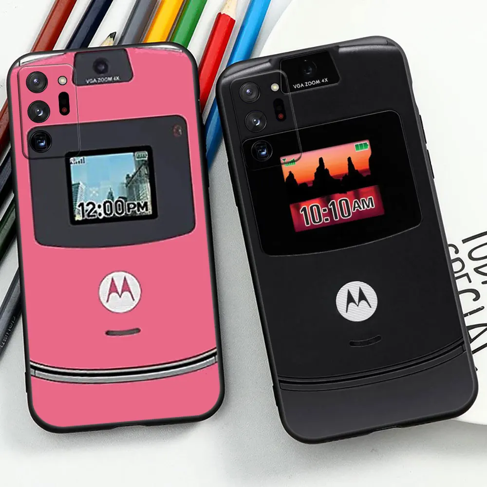 Motorola Razr Pink Case For Samsung Note 20 10 Ultra Plus Lite M54 M53 M51 M33 M32 M30 M30S M23 M20 M14 A24 A05S A04E A04 Cover