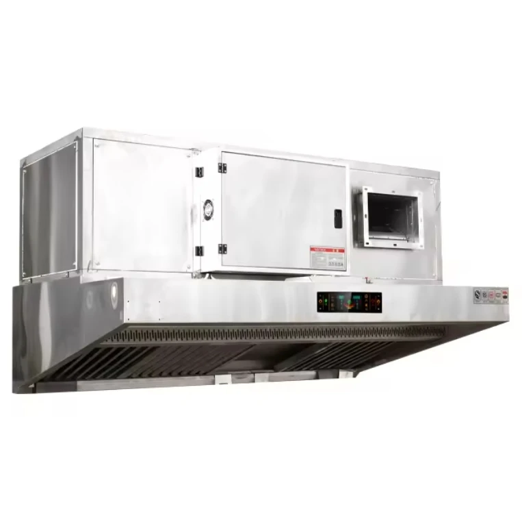 المطبخ التجاري الفولاذ المقاوم للصدأ شفاط المطبخ مع فلتر تنقية الدخان الزيتي معدات المطاعم لآلات المطبخ العادم