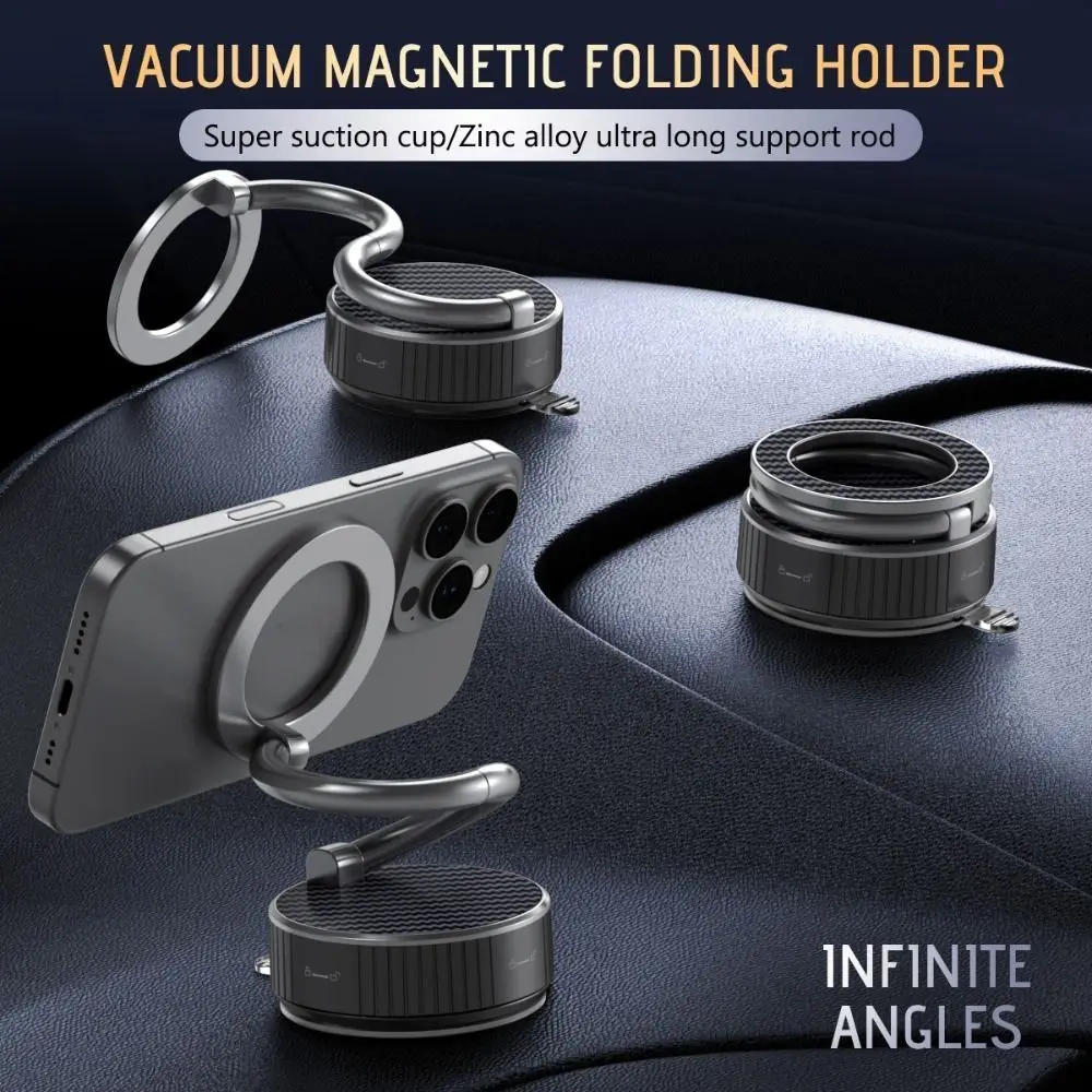 

New Vacuum Magnetic Phone Holder Rotation Suction Cup Car Mount Phone Bracket Foldable Adjustable Phone Stand Auto