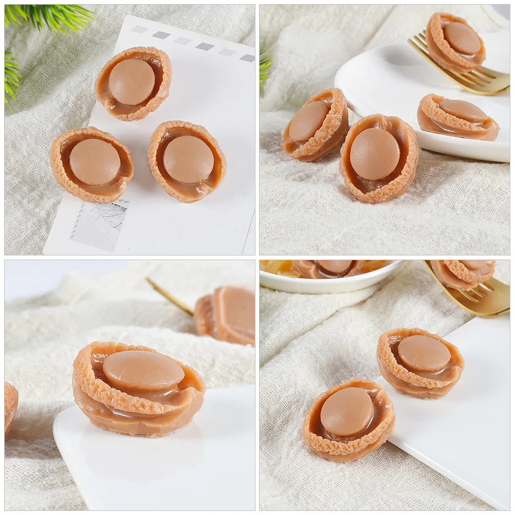 5 قطعة طعام أذن البحر الصغير محاكاة رائعة قابلة لإعادة الاستخدام زخرفة بلاستيكية لتقوم بها بنفسك دعامة طعام مصغرة #6