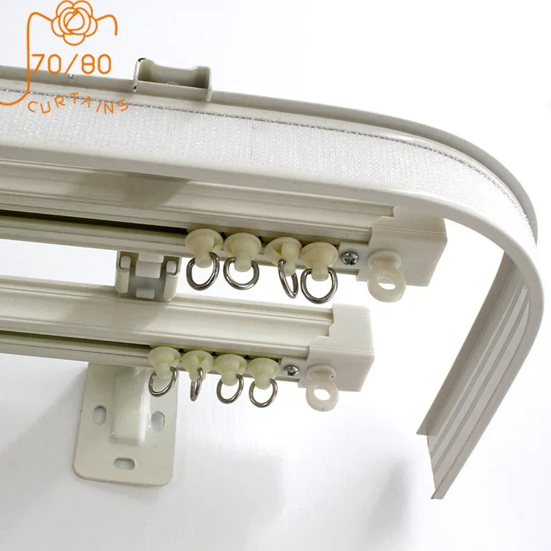 

Curtain Rail Hard Wave Very Good Quality Curtain with Valance Hang Up By Hook Rod Style Draper Hooker Rail The Curtains Track
