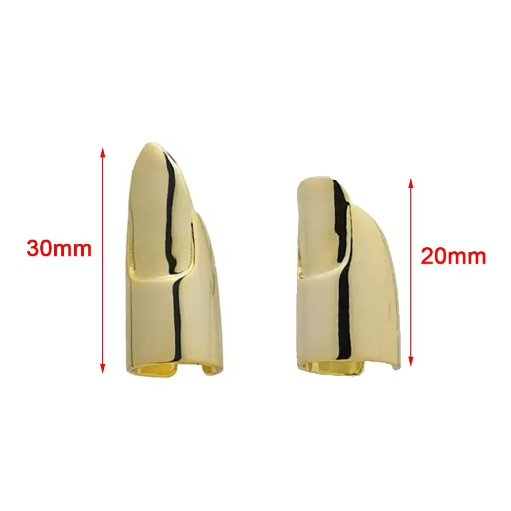 Metal Nail Cover Ring Hip Hop Cosplay Pharaoh Unisex Punk Gold Silver Color Titanium Finger Ring Party Jewelry Accessories Gift image 6