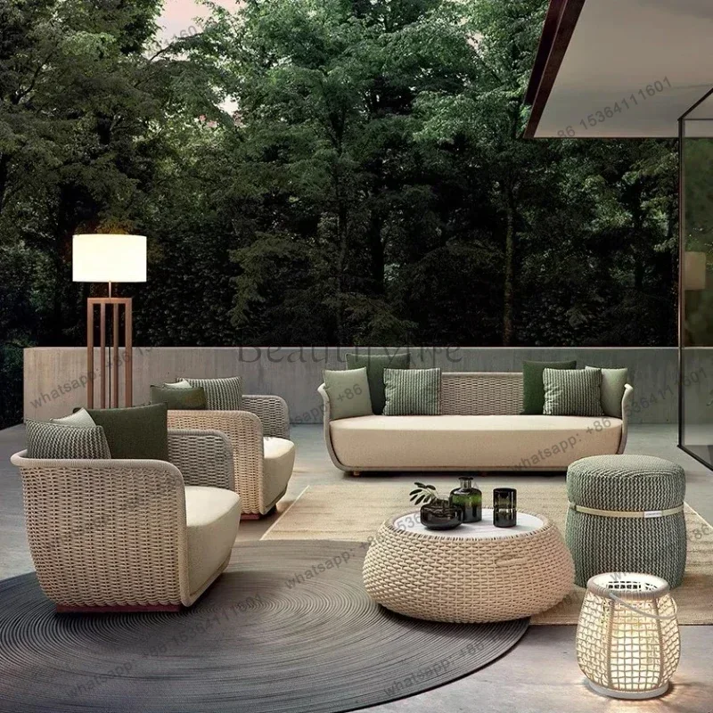 

Nordic Art Waterproof and Sunscreen Garden Sofas Simplicity Luxury Modern Garden Sofas Designer Outdoor Furniture