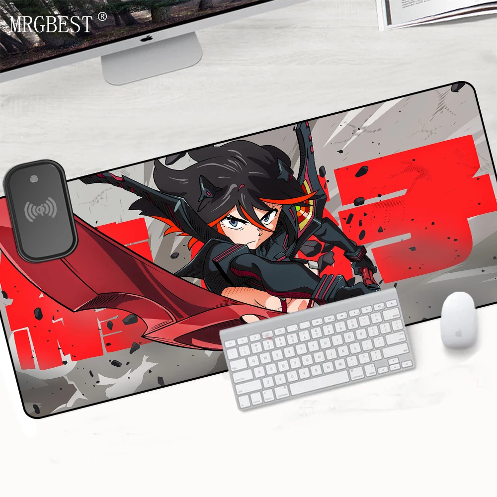 

KILL La KILL Wireless Charging Mouse Pad Carpet Mouse Computer Anime Pc Gamer Complete Desk Protector Notebooks Rubber Play Mat