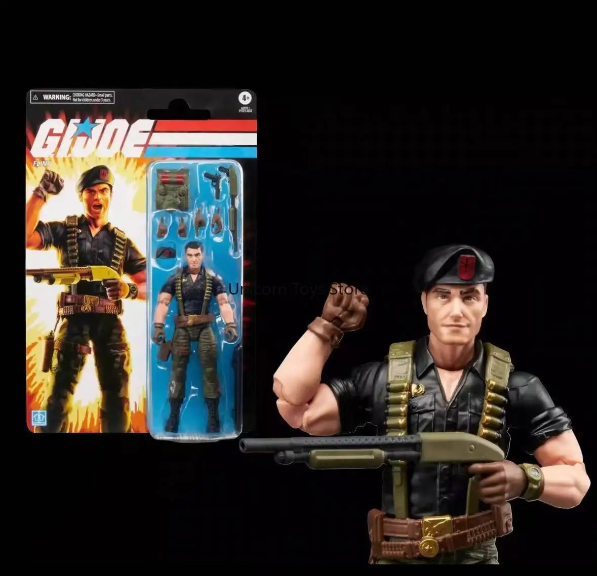 

В наличии 6-дюймовая фигурка Hasbro Vintage Carded Version Flint (версия Гонконга)