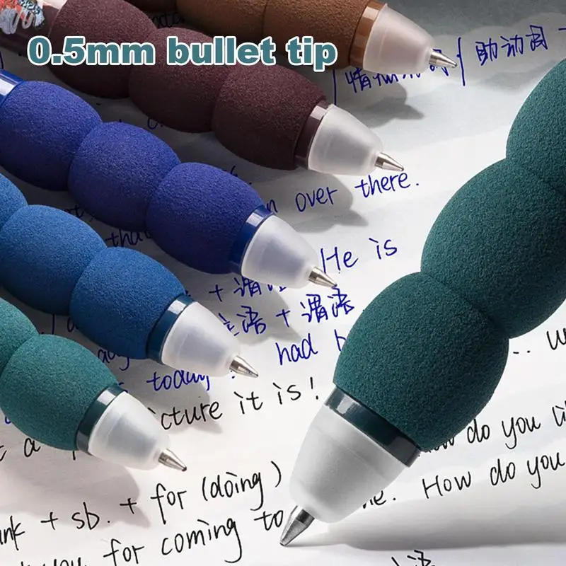 Ball Point Pen Cartoon Writing Pens Quick-Drying Pens Cute Pens Erasable Pen 0.5mm Black Ink Pen Soft Grip Smooth Writing Pens