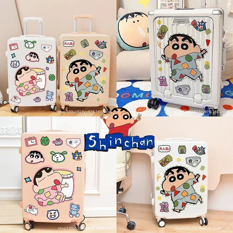 30cm Crayon Shin chan Anime Refrigerator Closet Stickers Personalized DIY Laptop Luggage Graffiti Stickers Waterproof Stickers