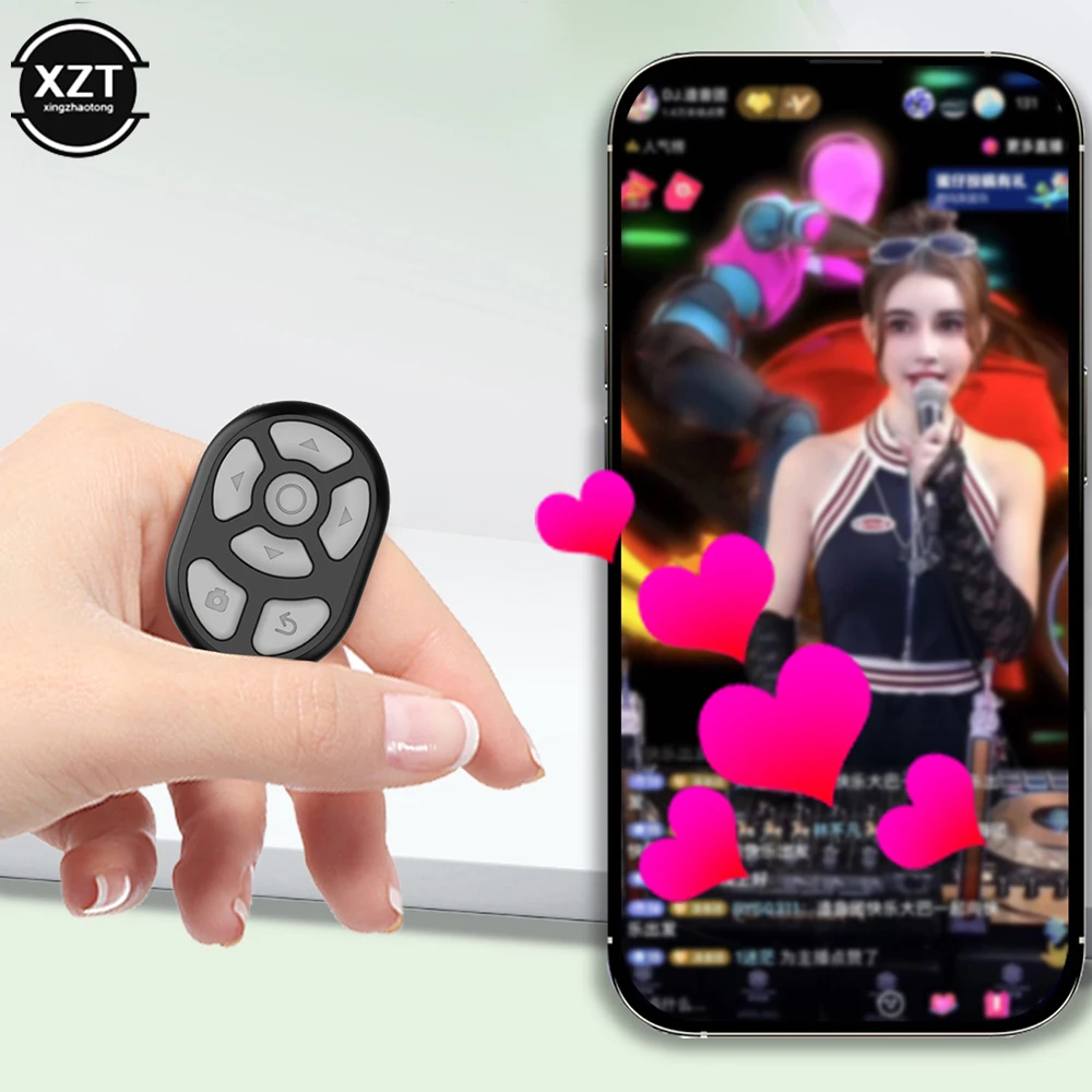 For TikTok Ring Bluetooth-compatible Remote Control Fingertip Selfie Video Controller Automatic Page Turner Browsing For Phone