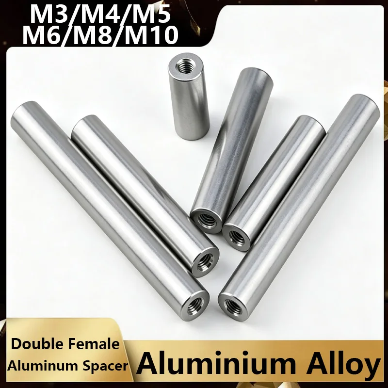 M3-M10 Natural Alu Standoff, Double Female Thread Rod, Extended Coupling Bar for Aerial Photography UAV Frame
