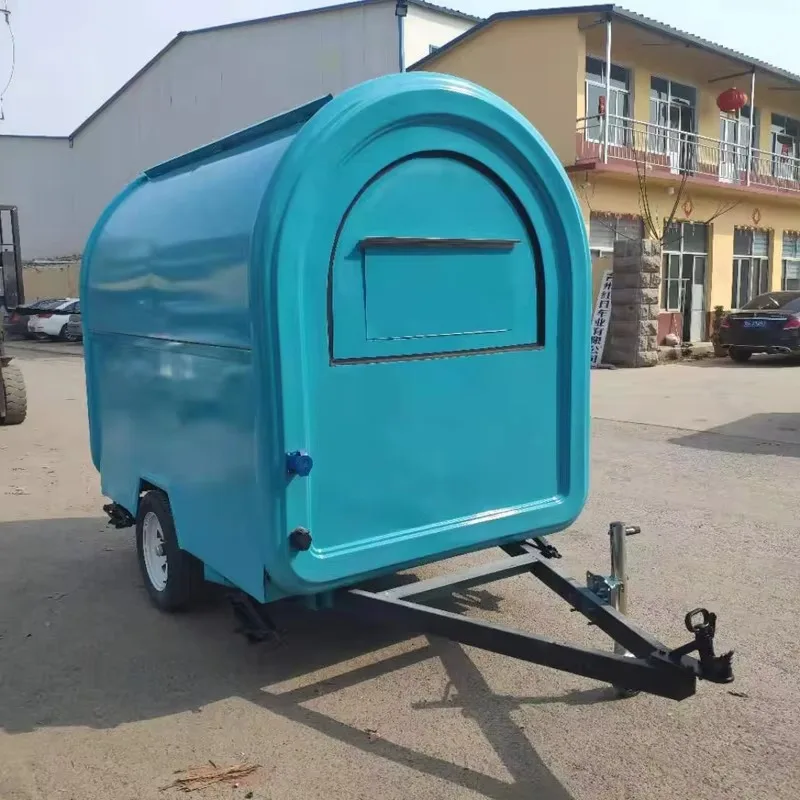 Ice Cream Mobile Street Food Cart Round Trailer Hot Dog Barista Coffee Festive Catering view 5