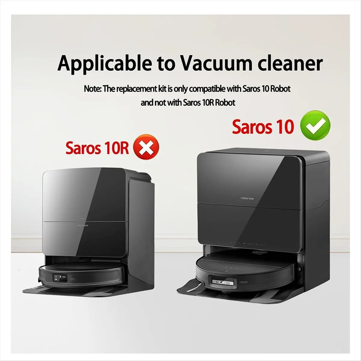 

Compatible for Saros 10/ S9 MaxV Ultra Vacuum Parts Main Roller Side Brush Filter Mop Cloth Dust Bag [mriae Parts]