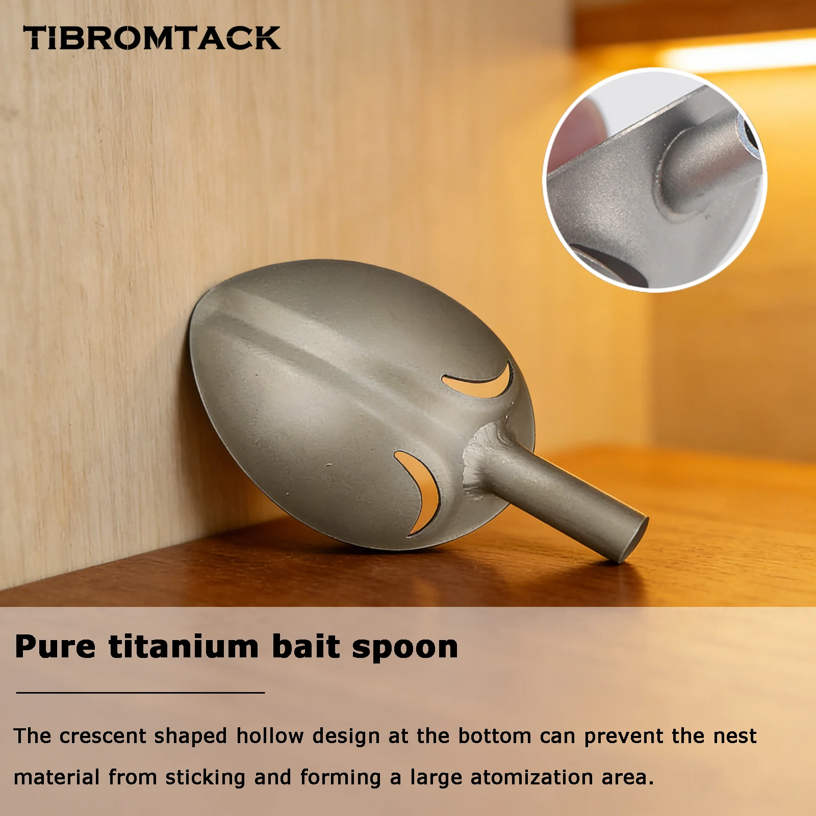 TIBROMTACK Titanium Fishing Spoon Lure, Ultra-Light Long Casting Saltwater Lure, 7cm/2.8inch