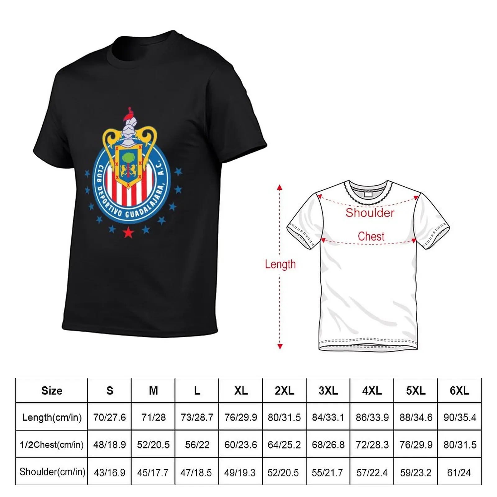 New Chivas De Guadalajara Sticker T-Shirt summer top plain t-shirt sports fan t-shirts cute clothes mens t shirt graphic