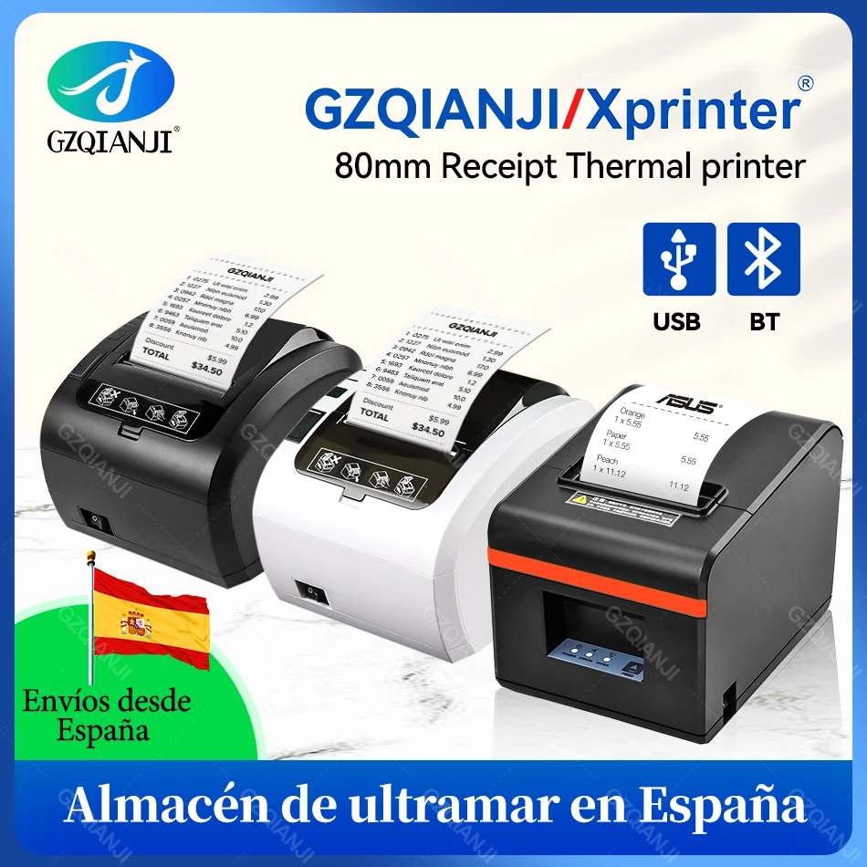 80mm Auto-cutter Thermal Receipt Printer POS Bill Kitchen Printer Machine Maker with USB Lan Ethernet port High speed