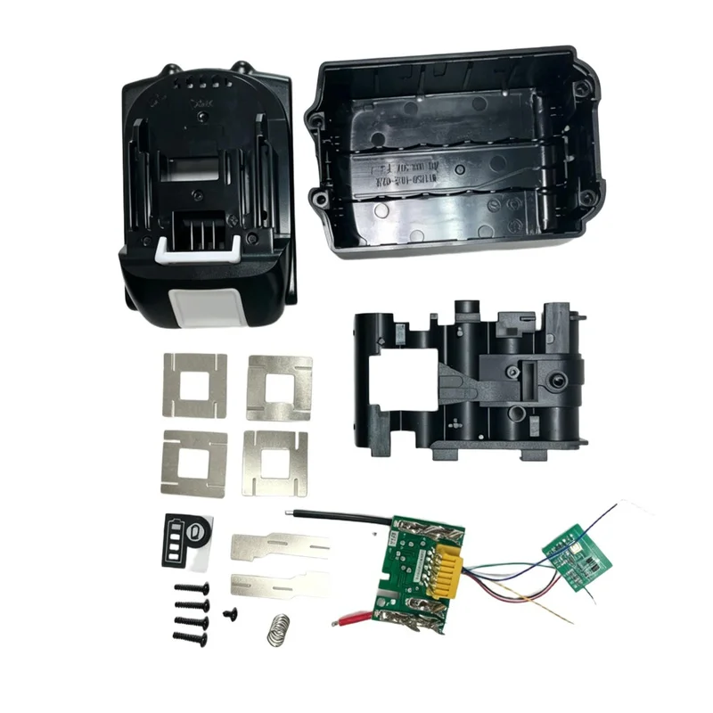 10‑Cell Battery Housing Kit 18V BL1830 BL1840 Side Horizontal Light Battery Case Plastic Shell With PCB Board Full Accessories