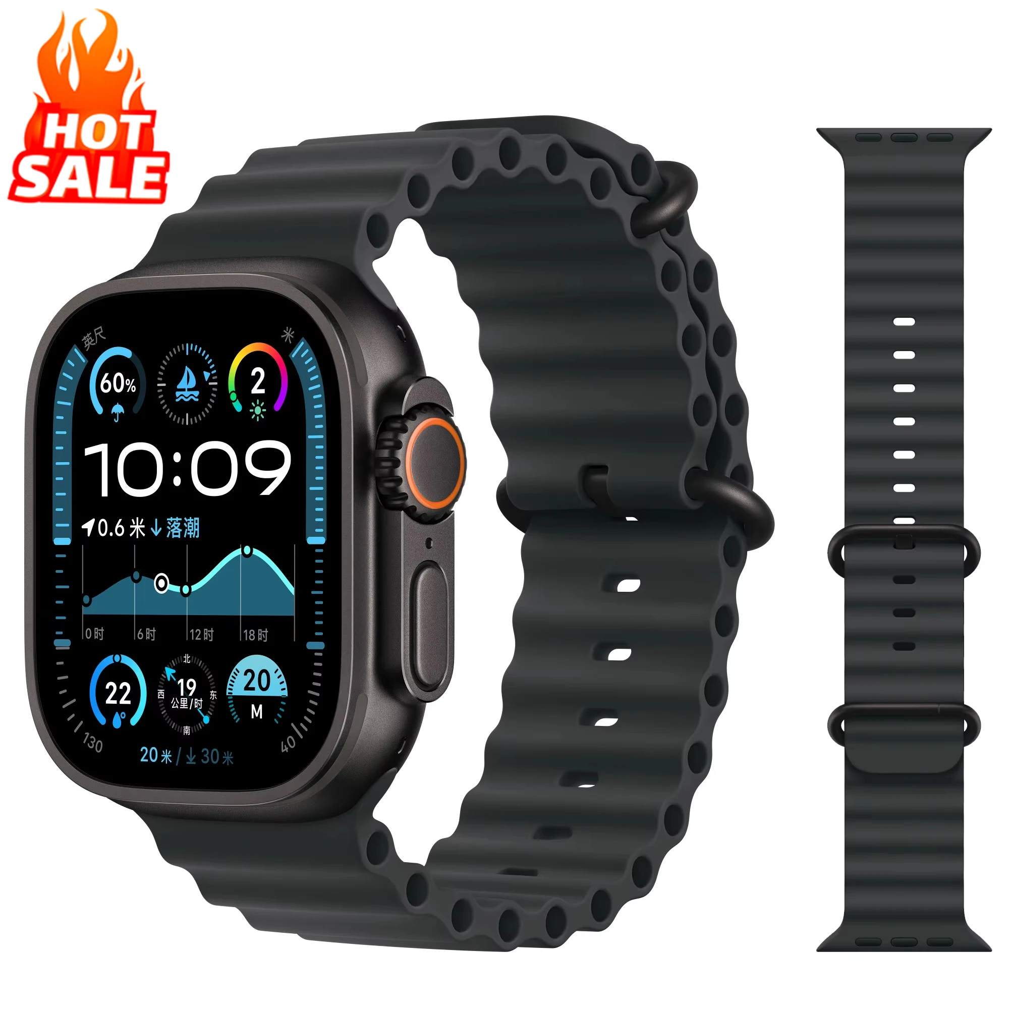 Bracelet Ocean pour Apple Watch Ultra 3 2, 49mm 44mm 40mm 45mm 41mm 42mm 46mm, Correa, iWatch Series 11 10 9 SE 8 7 6 5 4