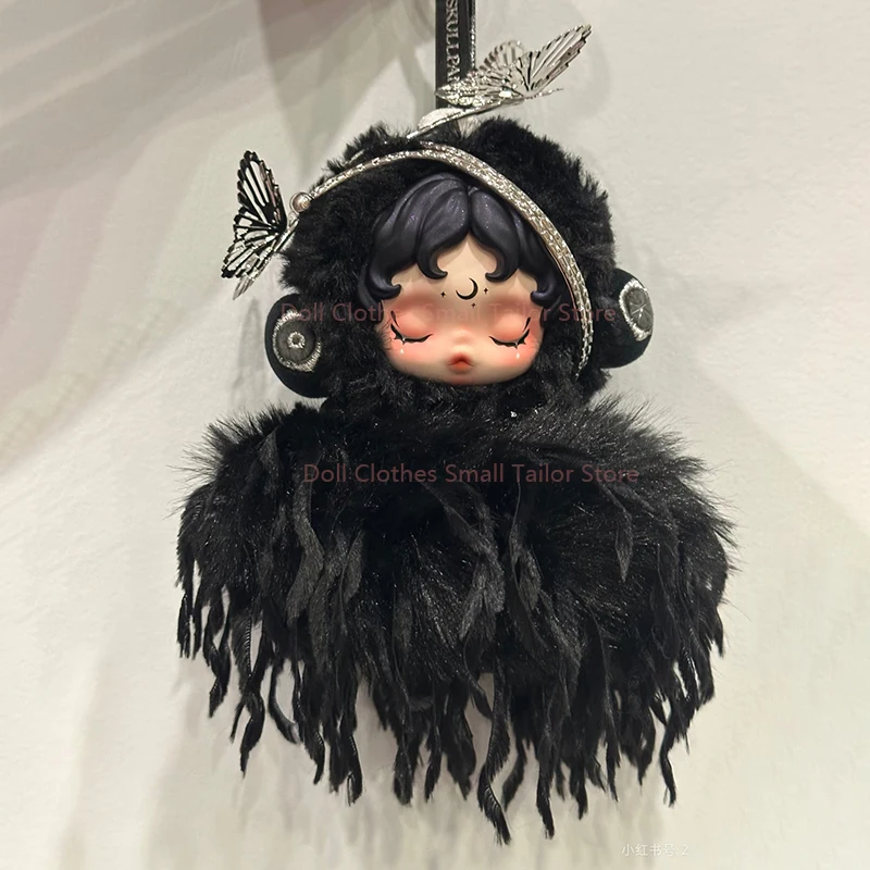 ตุ๊กตา SKULLPANDA Sleepless Theater Series GHOSTIE รุ่นพิเศษ กระโปรงพู่ขนนก เครื่องประดับผมนางฟ้า ตุ๊กตาผ้าสีเข้ม