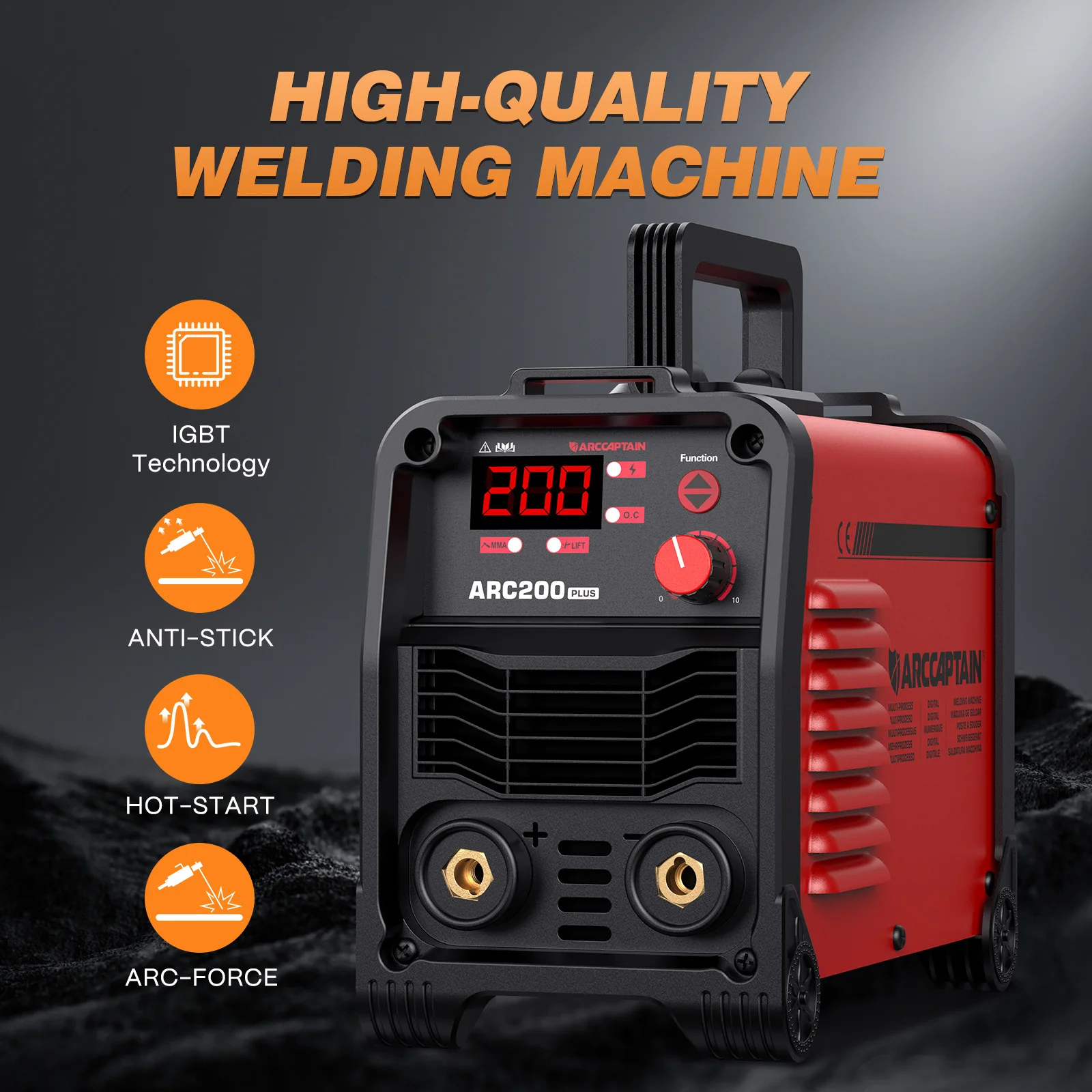 Bild 6: ARCCAPTAIN Schweißgerät 2-in-1 ARC MMA LIFT TIG MINI IGBT Inverter Tragbares Schweißgerät für Heimwerker 230V 200A