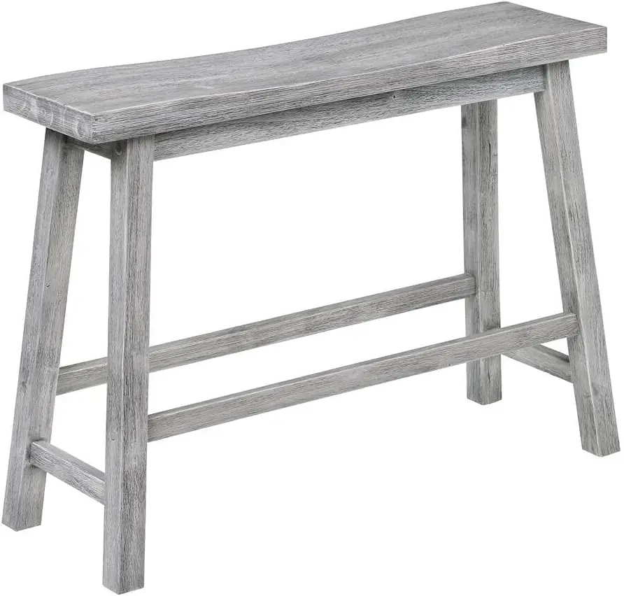 

Boraam Sonoma Counter Height Backless Dining Room Bench - Storm Gray Wire-Brush