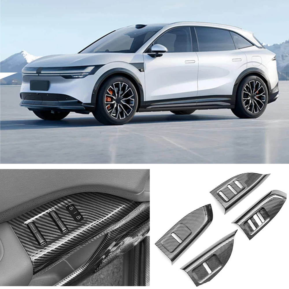 Auto Interior Window Switch Trim Frame For Zeekr 7X Anti-scratch Car Door Lift Button Panel Styling Accessories 2025 2026