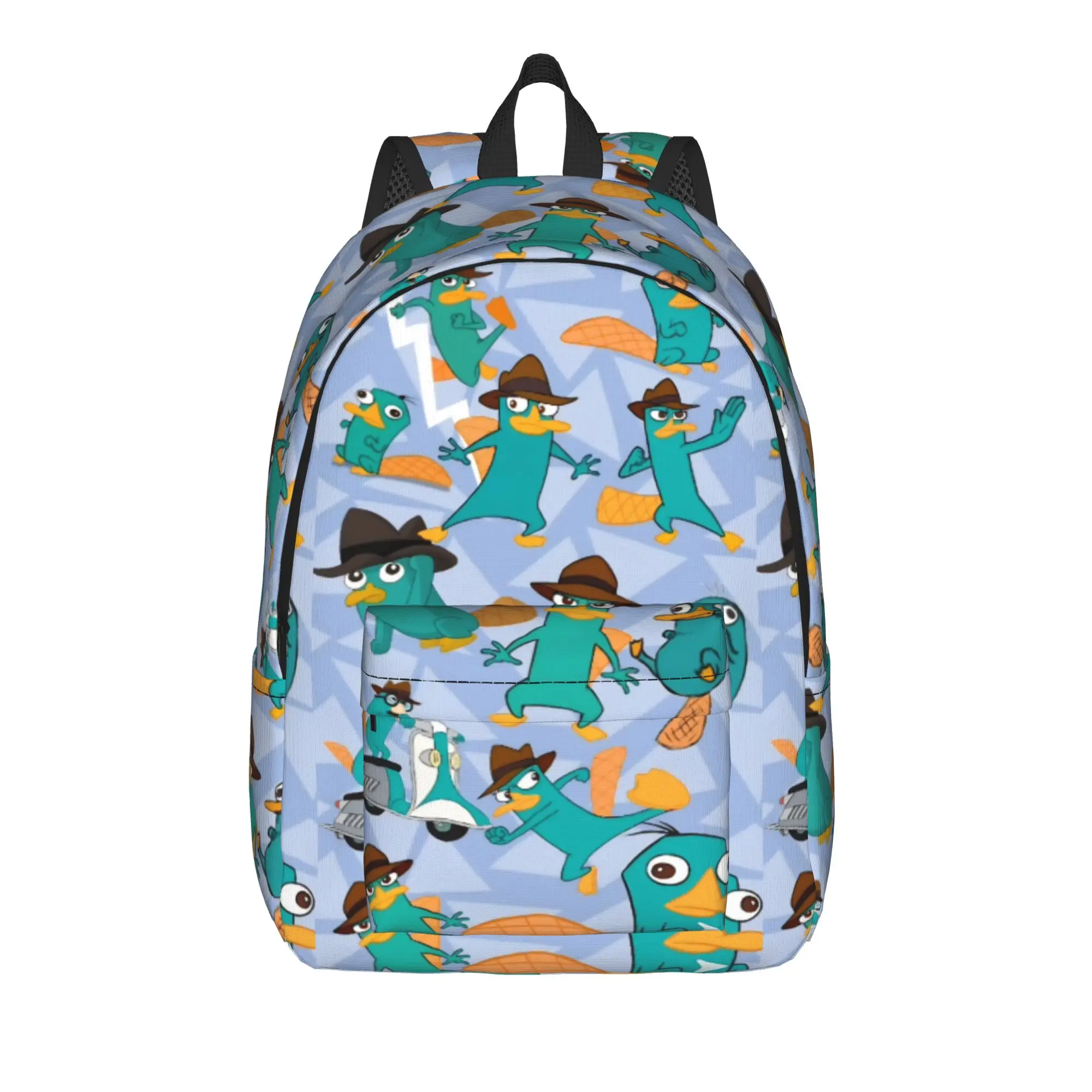 Perry The Platypus Fashion Backpack Sports High School Work Cartoon Daypack for Men Women Laptop Canvas Bags