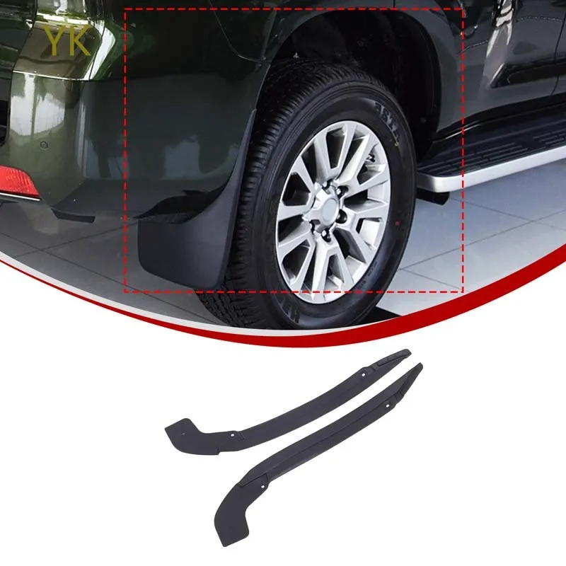For Toyota Land Cruiser Prado J150 2010-19 PP Soft Plastic Car Rear Wheel Mud Guards Mudflaps Fender Liner Lining Splash Guards