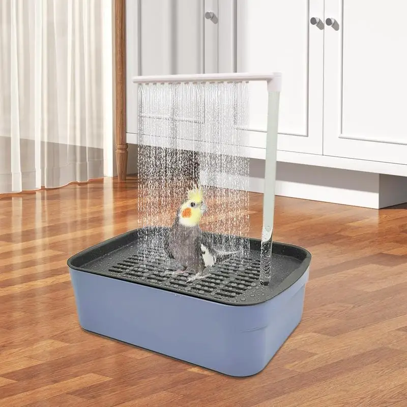 Parrot Automatic Bathtub With Shower Pet Circulating Water Bath Parrot Bathtub Pet Bird Bath Bird Cage Accessories for Parakeet