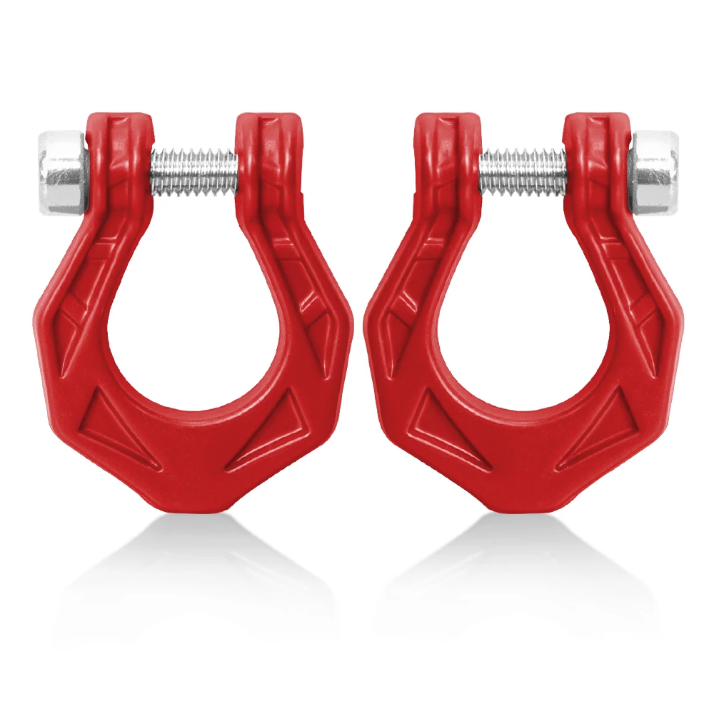 CNC Metal Towing Shackle Hooks 15.5×20.5mm U-rings For 1/18 1/24 RC Crawler FCX18 LC80 TRX4M SCX24 Decorative Parts