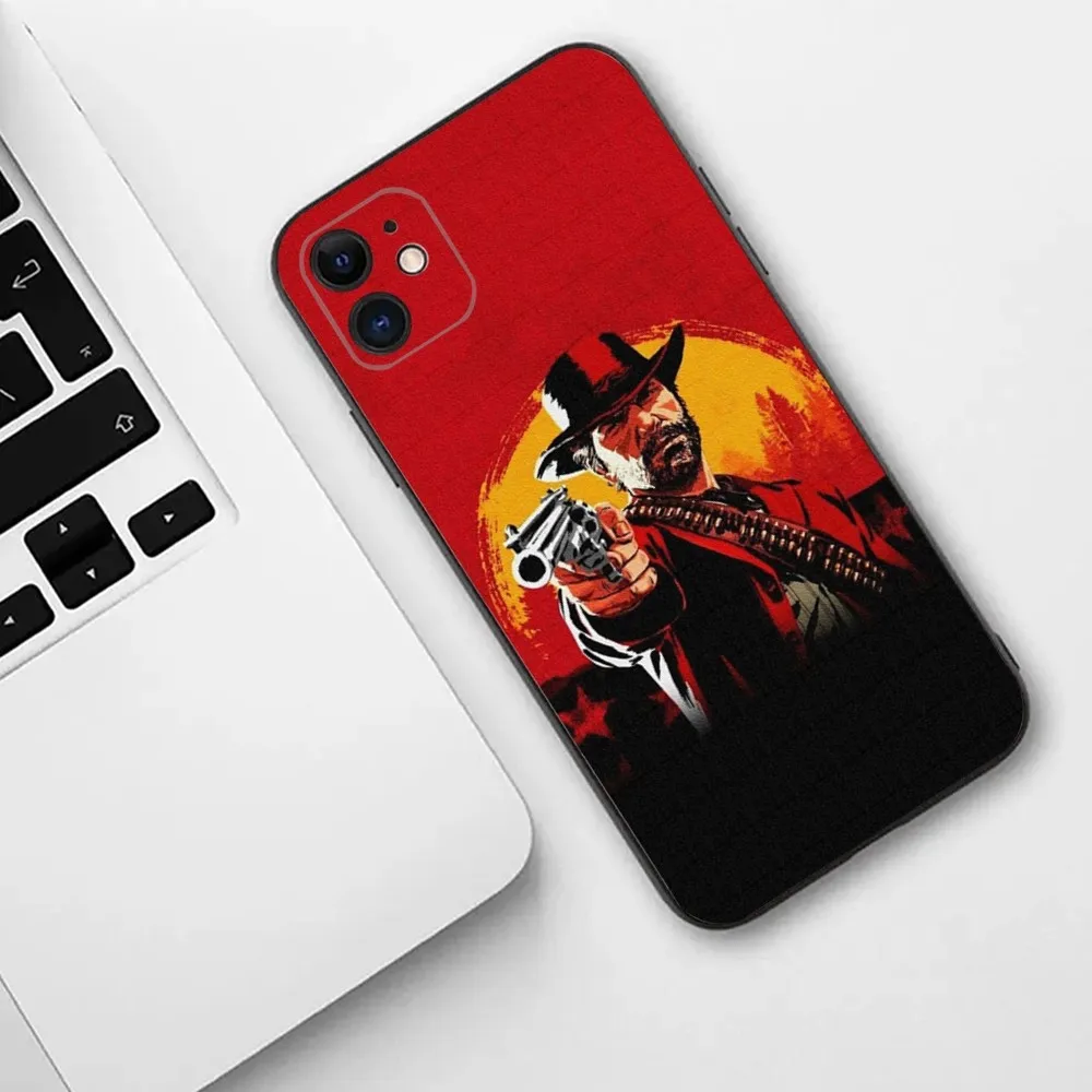 Red Dead Redemption RDR 2  Phone Case For iPhone 15,14,13,12,11,Plus,Pro Max,XS,X,XR,SE,Mini,8,7 Soft Silicone Cover