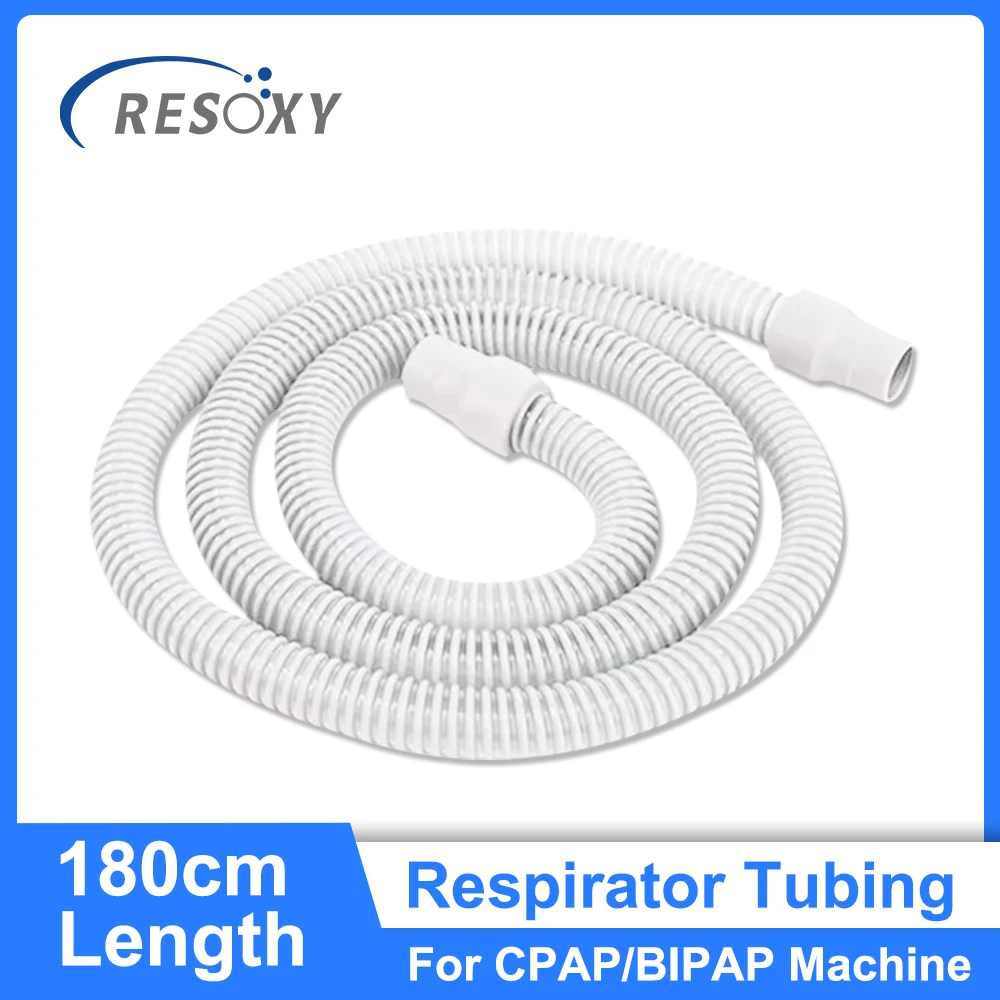 

RESOXY CPAP/BIPAP Tubing General Purpose Respirator Tubing Length 180cm Color WHITE Breathing Machine Accessories