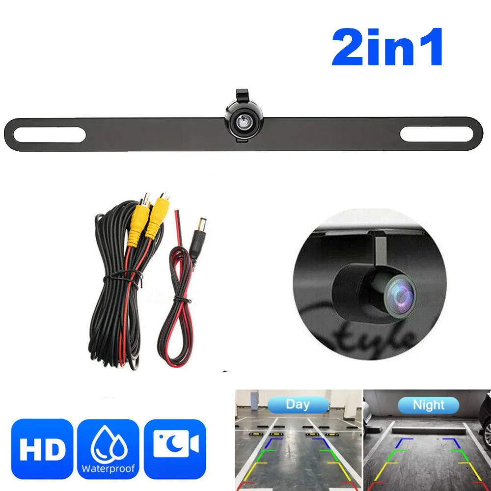 

Bileeko Rear View Backup Camera Universal Car Reverse Camera License Plate Pickup SUV Night Vision Waterproof 12V