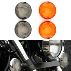 1 Pair Motorcycle Smoke/Yellow Turn Signal Light Indicator Lens Cover Fit For Yamaha Cruisers V-Star 650 Custom Royal Star V-Max