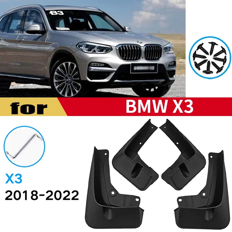 Fender For BMW X3 G01 Mud Flaps 2018 - 2022 Mudflaps Splash Guards Mudguards Wheels Front Rear Fenders Car Accessories