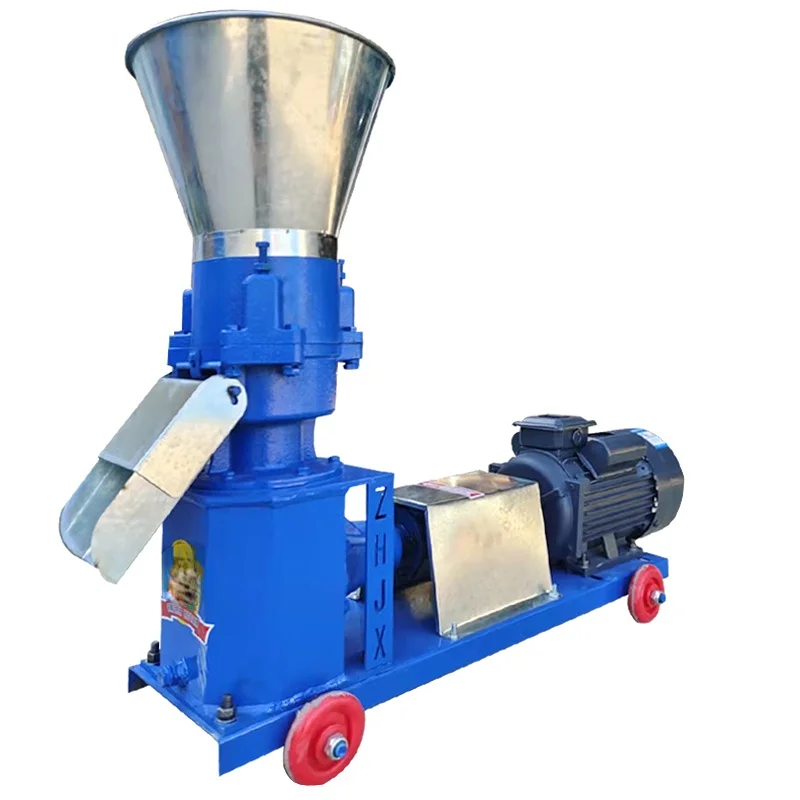 125/150 Type Feed Pellet Machine 220V/380V Feed Biomass Pellet Machine 80-100KG/H 90-150KG/H Household Small Feed Pellet Machine