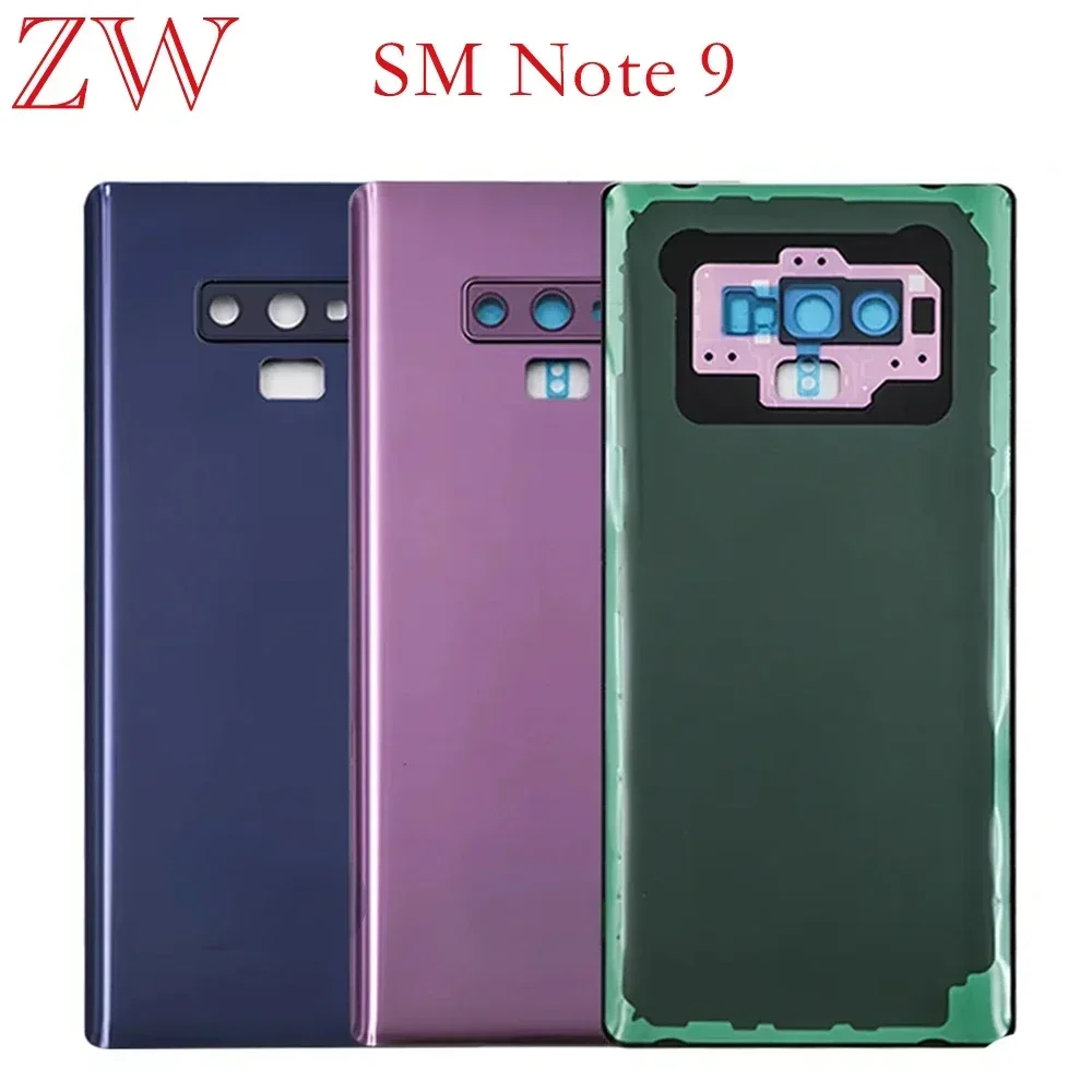 For Samsung Galaxy Note 9 Note9 N960 N9600 N960F Battery Back Cover Rear Door 3D Glass Panel Housing Case Camera Lens Adhesive