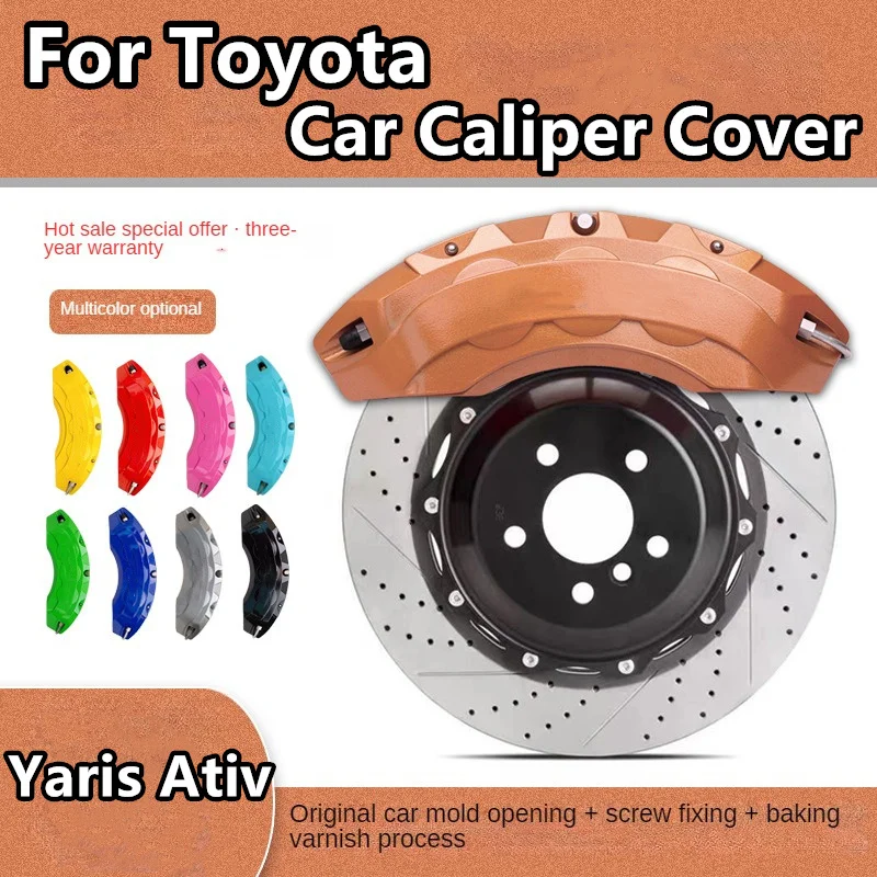 For Toyota Yaris Ativ Brake Caliper Cover Aluminum Alloy Front Rear Wheel Modification Kit