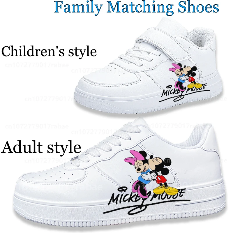 mickey minnie Family Matching Shoes Children Shoes Mother and Kids girls boys sneakers for Student men women Casual shoe