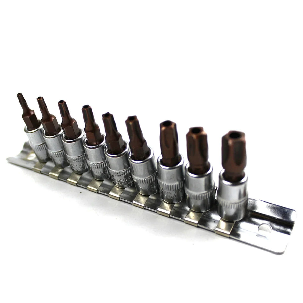 ABXD 9pcs 5 Point Star Torx Screwdriver Bit 1/4 Inch Drive Socket TS10-TS50 Hand Tools Parts Accessories
